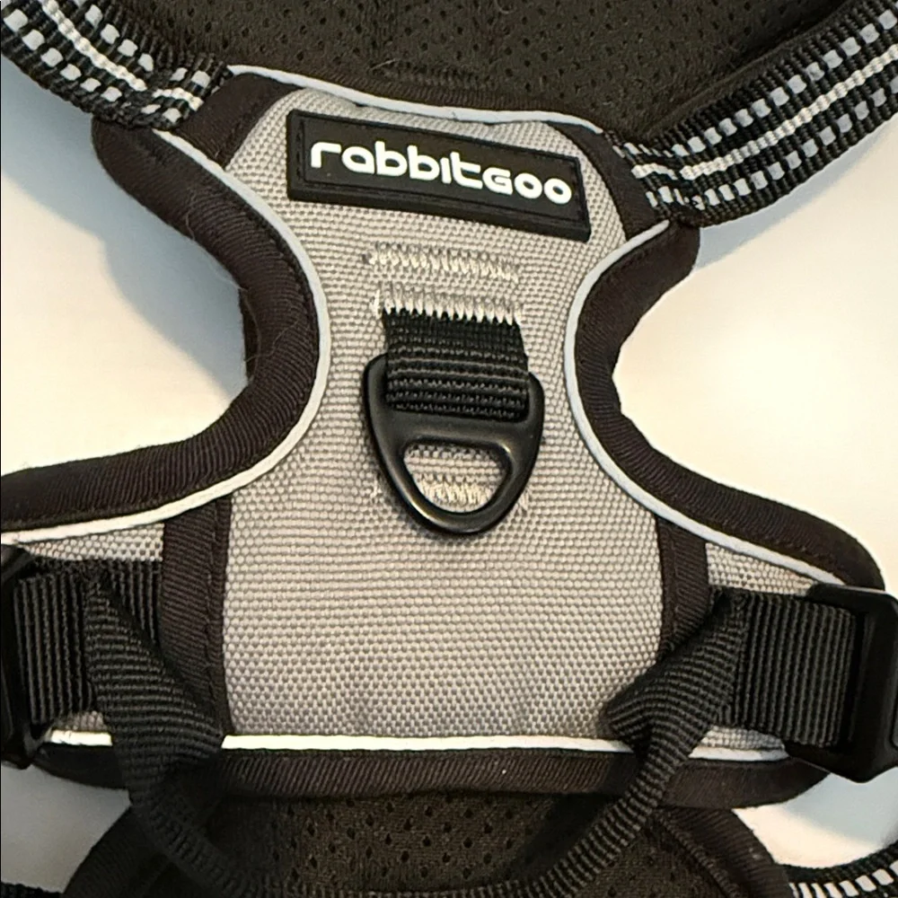 Rabbitgoo No Pull Black and Gray Dog Harness